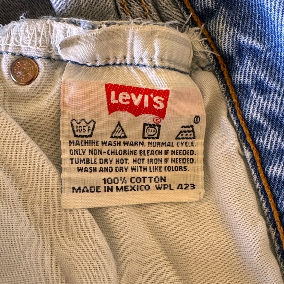 Levis 501xx 36 x 34 Button Fly Made in Mexico Mens Jeans WPL 423 Blue Fade VTG - Picture 6 of 9